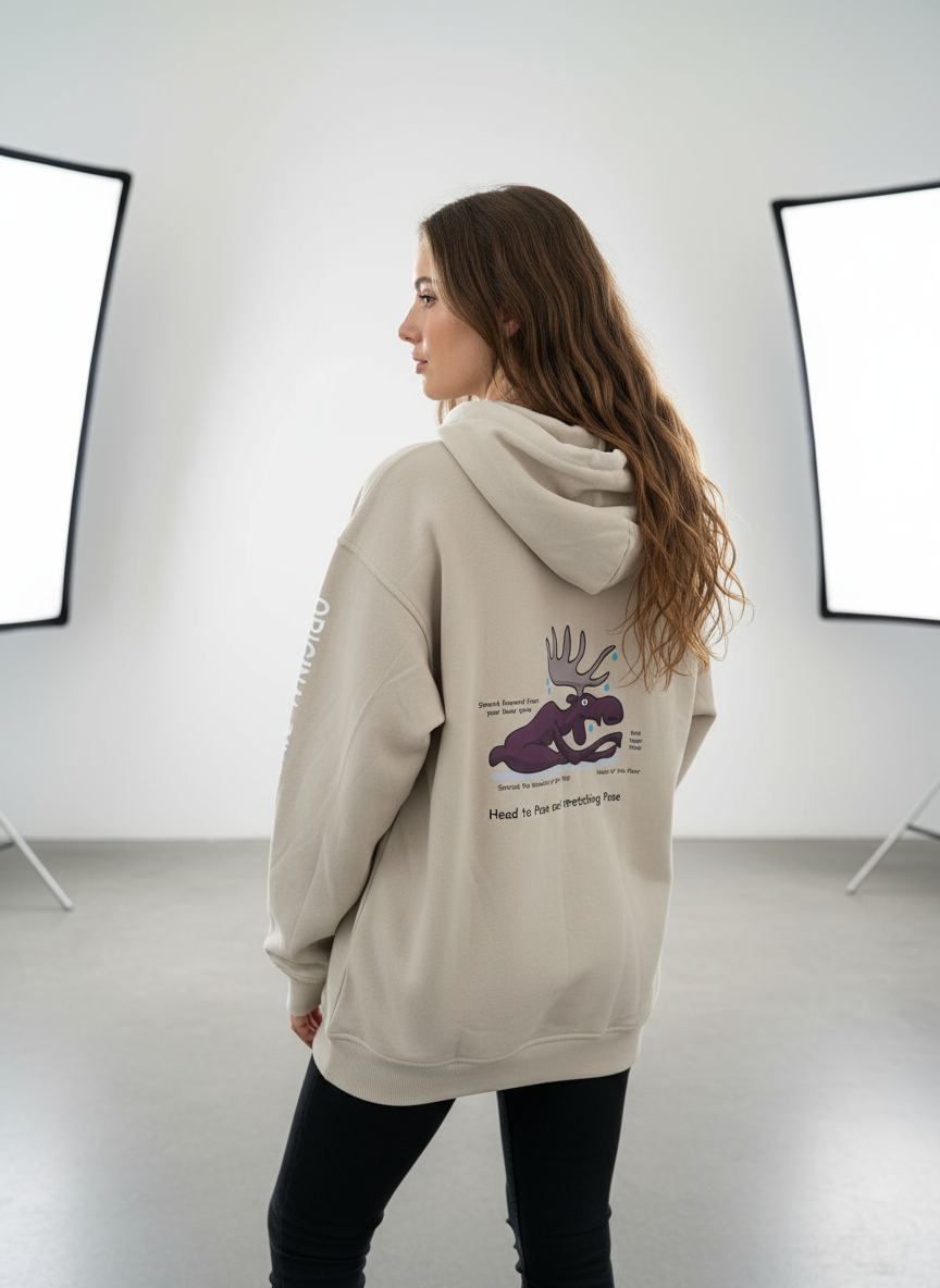 Hoodie - Head to Pose and stretching Pose