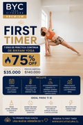 FIRSTIMER  -  7 días de práctica continua de Bikram Yoga - 75% OFF 🔥
