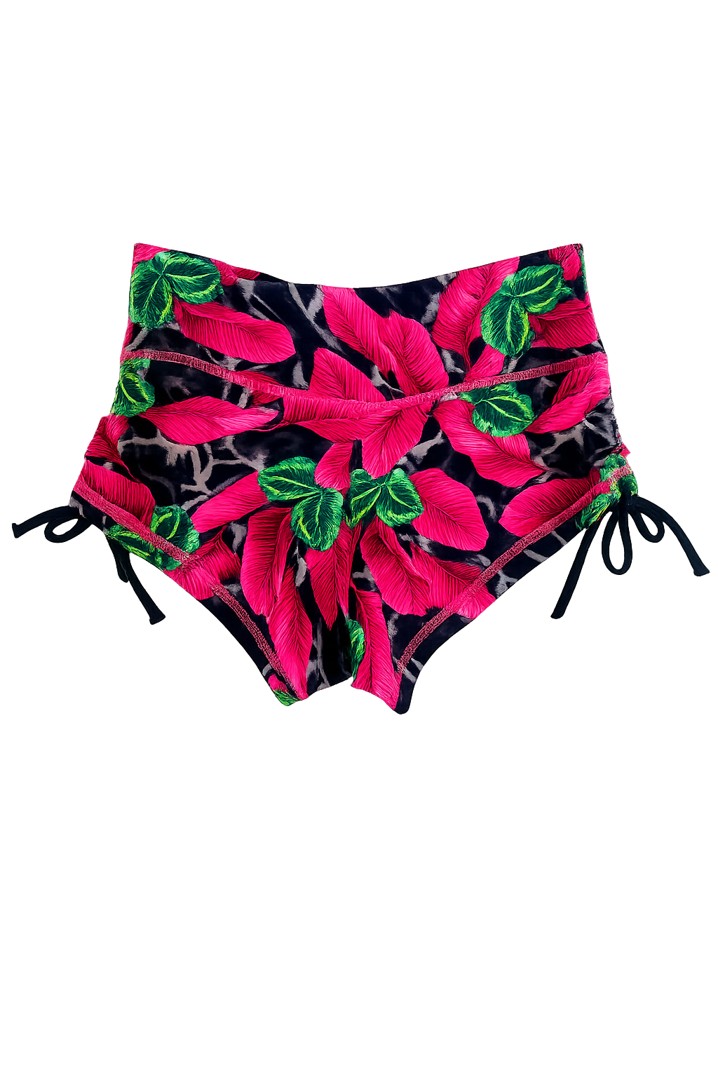3. short hojas fucsia ajustable