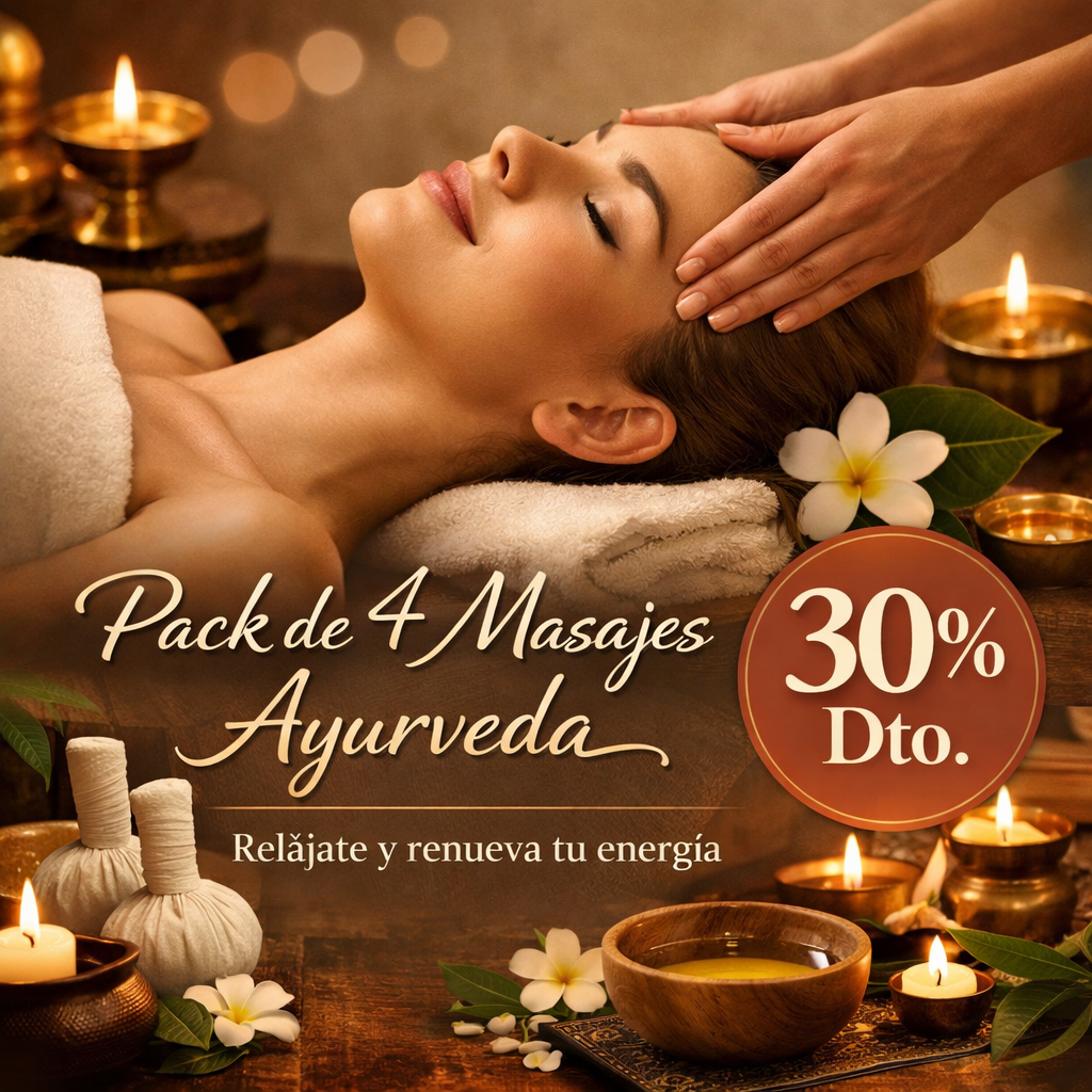 Pack Reset Semanal - 30% Off    Incluye 4 masajes Abhyanga