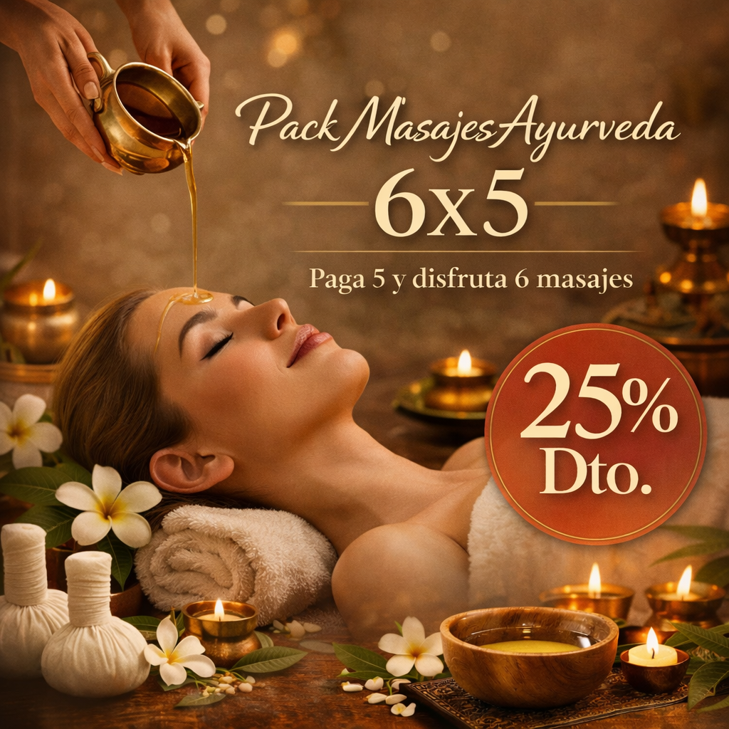 PACK SATTVA – 5 sesiones de Abhyanga + Regalo: 1 sesión de Abhyanga adicional