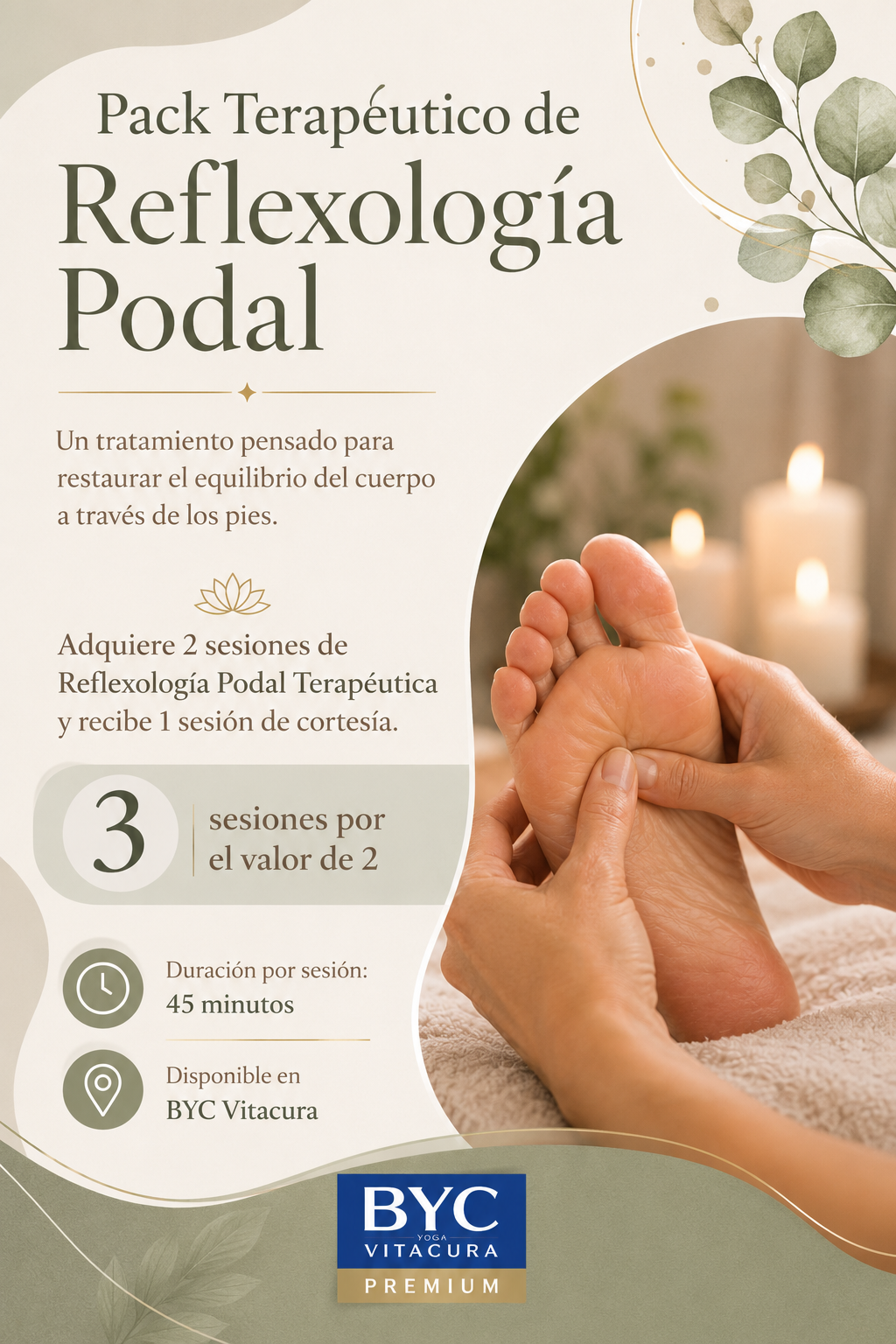 Masaje terapéutico - Reflexología podal 👣 Pack exclusivo (3 x 2)