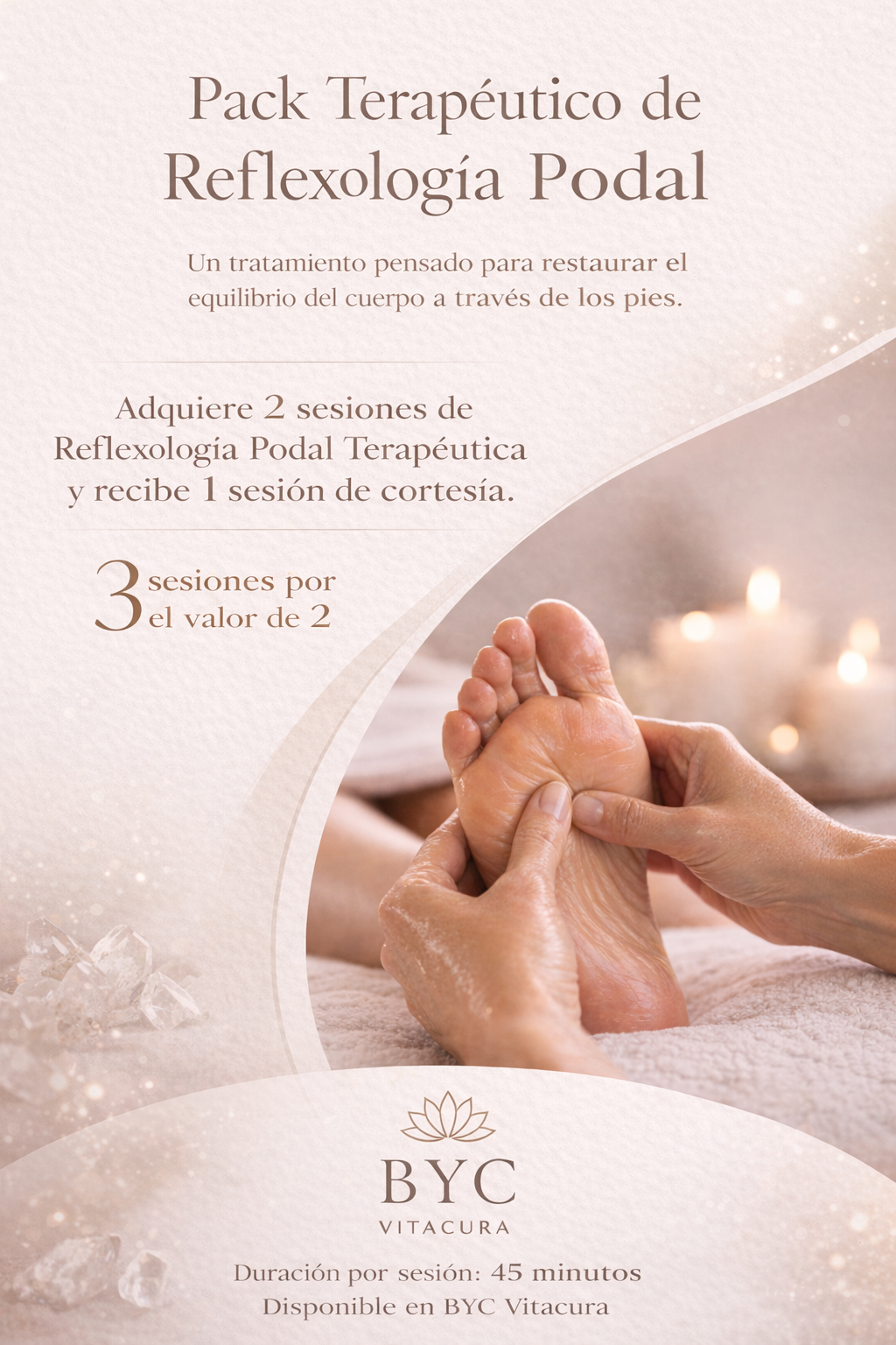 Masaje terapéutico - Reflexología podal 👣 Pack exclusivo (3 x 2)