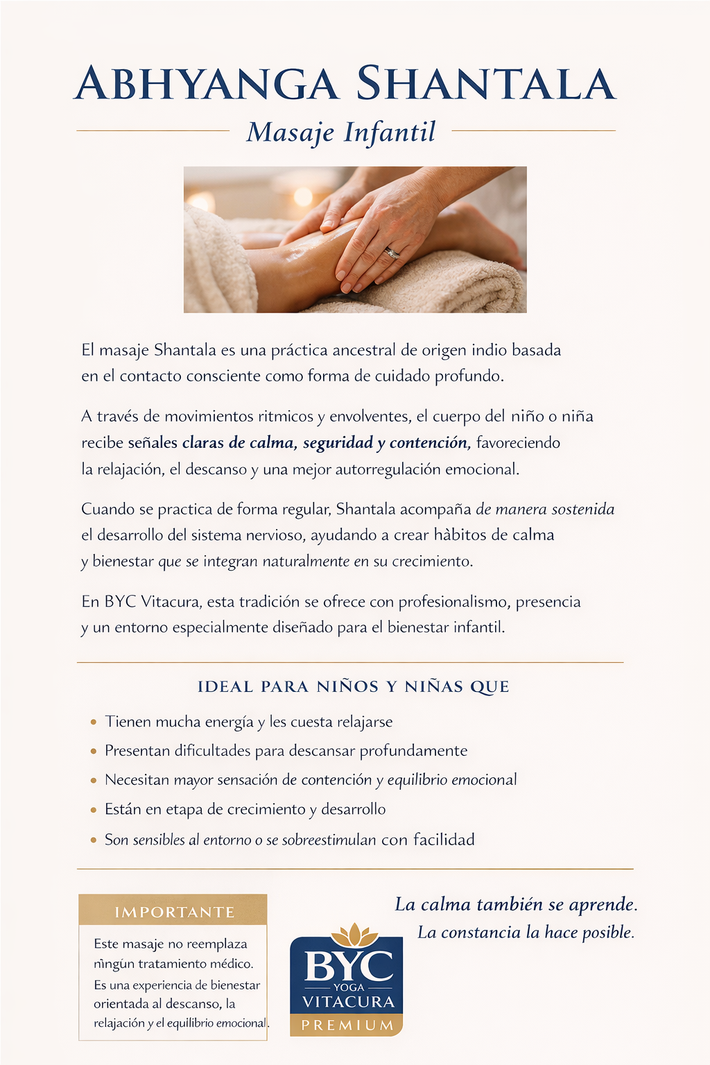 Masaje Infantil (6 a 11 años) - ABHYANGA SHANTALA