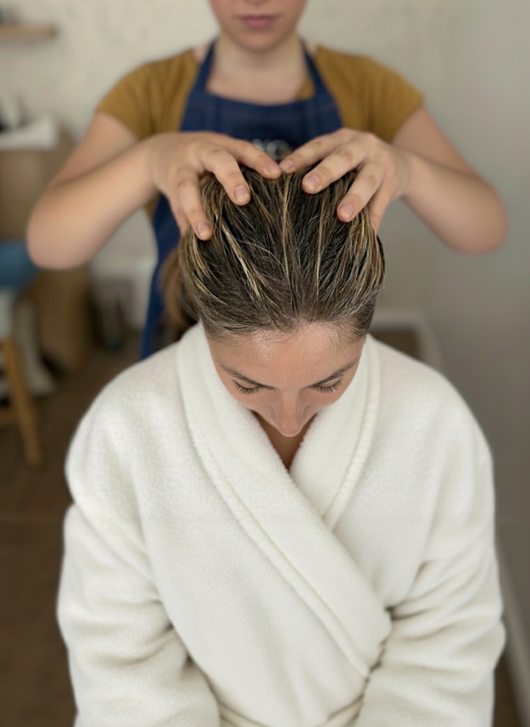 Masaje Craneal (Shiro Abhyanga)   - 30 mints