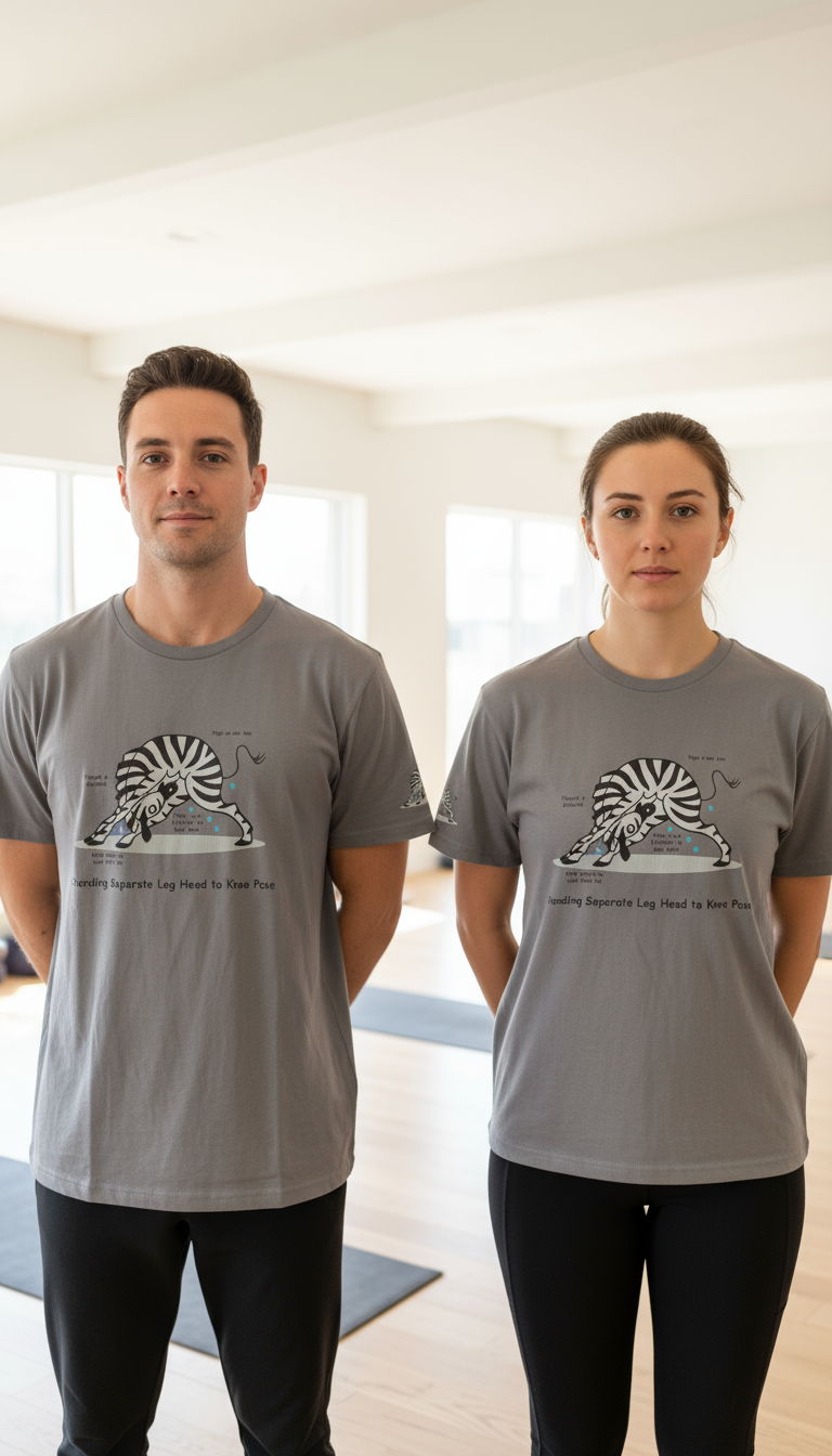 Polera manga corta - Standing separate Leg Head to knee Pose