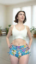 3. Short Geométrico con flores ajustable