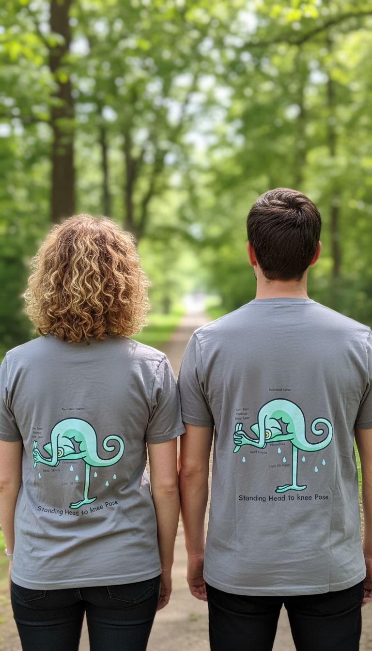 Polera manga corta - Standing Head to Knee Pose